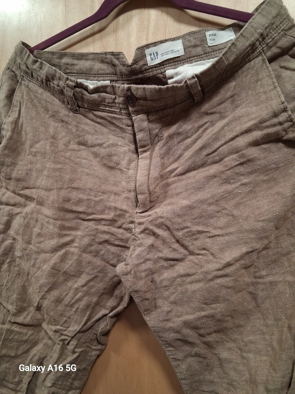GAP Men's Khaki Linen-Blend Chinos - Tan